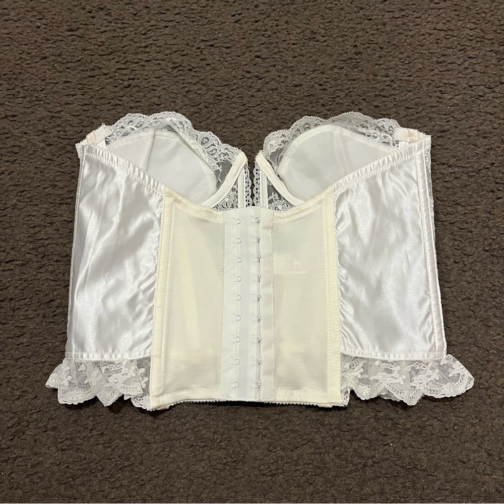 Vintage 80’s Victoria’s Secret Lace Strapless Corset Top - Picture 4 of 7